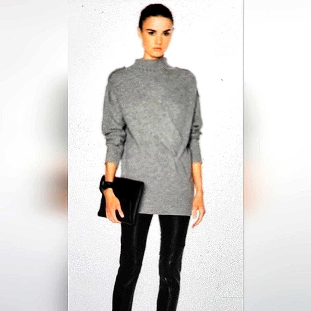 Rag & Bone women's gray Wool Dale Merino long-sleeved Sweater size medium - Picture 10 of 16